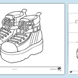 Pete The Cat White Shoes Template Perfect Ideas Templates Resources Shoe Super Eco Black And