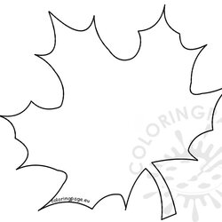 Terrific Large Maple Leaf Template Coloring Page Email Twitter Eu