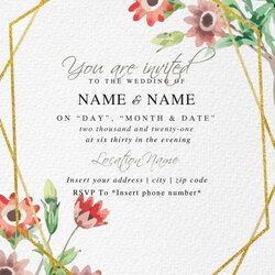 Legit Free Botanical Floral Wedding Invitation Templates For Word Template