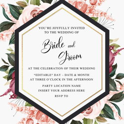Preeminent Free Burgundy Floral Wedding Invitation Templates For Word Download Fall
