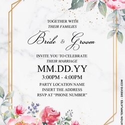 Free Download For Word Party Invitation Templates Enchanted Dusty Roses Wedding