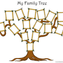 Fantastic Free Family Tree Template Designs For Making Ancestry Charts Throughout Fill In The Blank