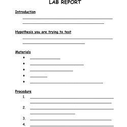 Spiffing Lab Report Templates Format Examples Template