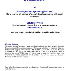 Laboratory Report Template Free Formats Excel Word Lab