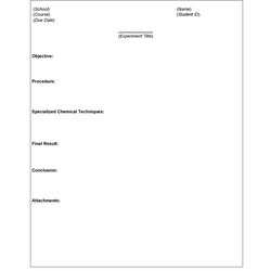 Lab Report Templates Format Examples Template Chemistry Database Kb