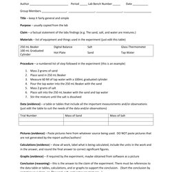 Cool Lab Report Template