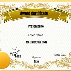 Certificate Image Free Templates Awards Certificates Award Editable Diploma Ribbon Customize Source Template