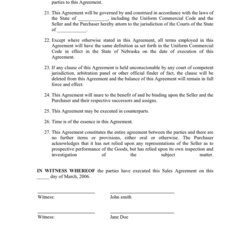 Cool Sales Agreement Template In Word And Formats Page Of