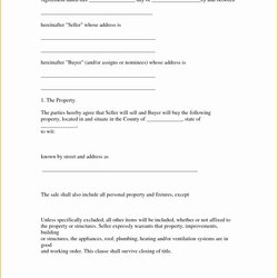 Real Estate Sales Agreement Template Free Of Contract Printable Documents Word Purchase Navigation Post
