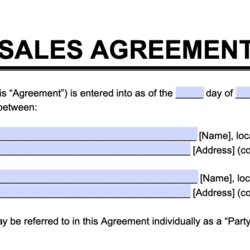 Trading Agreement Template Sales Party Details Sample