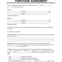 Real Estate Agreement Template Free Templates Purchase