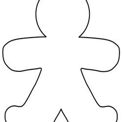 Fine Gingerbread Man Template Printable Large Free Download Craft