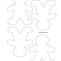 Wonderful Gingerbread Man Template Printable Cheerful Print