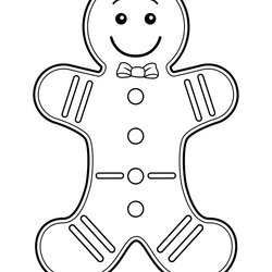 Splendid Gingerbread Men Images Man Template Coloring Attribution Forget Link Don