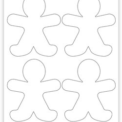 Champion Gingerbread Cutouts Printable Word Searches Man Template Small