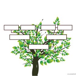 Blank Family Tree Template Free Instant Download Editable Versions