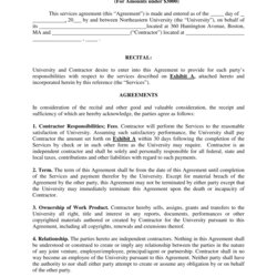 Fine Service Agreement Contract Examples Format Template Services Example Form Professional Short Business