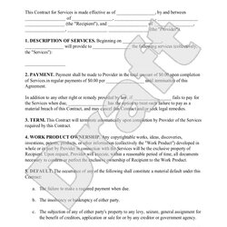 Worthy Free General Contract For Services Rocket Lawyer Sample Contracts Template