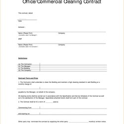 Legit Printable Blank Service Contract Template