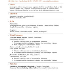 Swell Free Resume Templates Template Word Samples