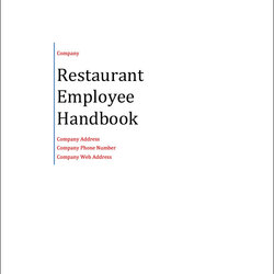 Restaurant Employee Handbook Template Boost Performance Copy