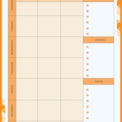 The Highest Quality Weekly Meal Planner Template Free Word Documents Download Plan Disorder Eating Templates