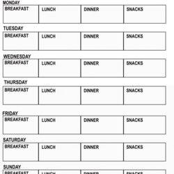 Editable Weekly Meal Planner Template Collection Grocery List Source With