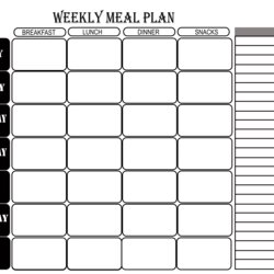 Swell Weekly Meal Planner All Form Templates Blank