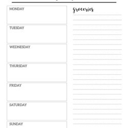 Cool Free Printable Meal Planner Template Paper Trail Design