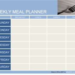 Worthy Weekly Meal Planner Template