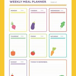 Smashing Printable Weekly Meal Planner Template Updated Preview