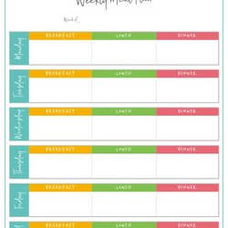 Sublime Best Printable Weekly Menu Chart For Free At Meal Planner Template