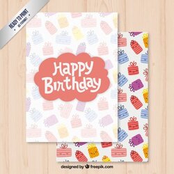 Free Vector Happy Birthday Card Template Cards