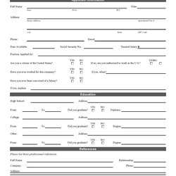 Perfect Basic Employment Application Templates Free Template Kb