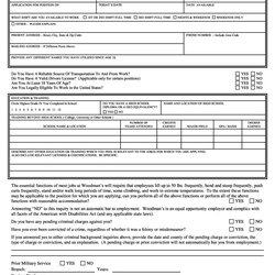 Free Employment Job Application Form Templates Printable Nifty Template