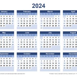 Excellent Yearly Calendar Printable Templates And Images