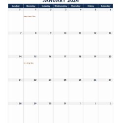 Out Of This World Excel Monthly Calendar Template Free Printable Templates
