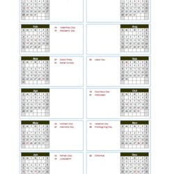 Swell Yearly Calendar Template Vertical Design Free Printable Templates