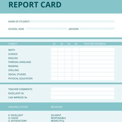Report Card Template Middle School Professional Sample Microsoft Home