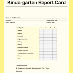 Wonderful Report Card Template Elementary Cards Design Templates Blank With