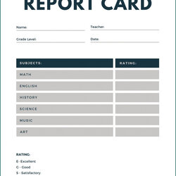 Superior Middle School Report Card Template Pertaining Free Printable To