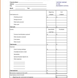 Excellent Treasurer Report Template Business Profit Non Club Treasurers Excel Spreadsheet Within Astounding