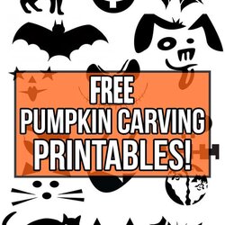 Free Printable Pumpkin Carving Patterns Plate Templates Easy Print Cute Scary Pumpkins Them Trace Majority