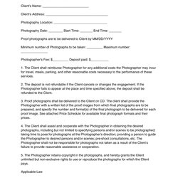 Great Contract Templates Employment Construction Photography Etc Printable Template