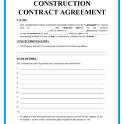 Swell Contract Agreement Templates Construction