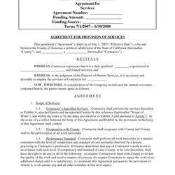 Terrific Contract Agreement Sample Free Printable Documents