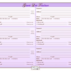 Tremendous Best Images Of Wedding Guest List Form Printable Free Templates Budget Reception Spreadsheet
