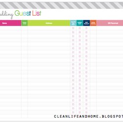 Clean Life And Home Freebie Friday Printable Wedding Guest List Checklist Planner Coming Free Page