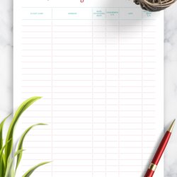 The Highest Standard Download Printable Wedding Guest List With Gift Section Template