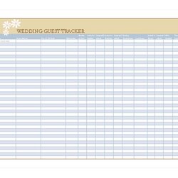 Wedding Guest List Template Printable Templates Shower Blank Baby Excel